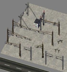 TSC Prop Pack - CM Rail Catenaries